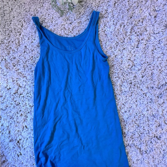 A new day simple casual chic scoop neck busty Blue comfy  tank top size … - Picture 3 of 4